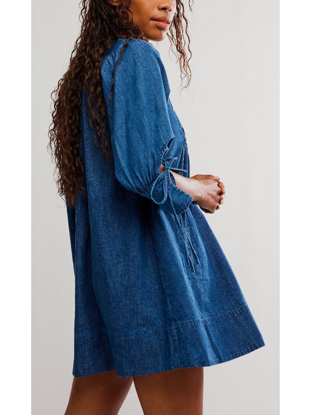 FREE PEOPLE Sonora Denim Mini Dress / Midnight Rinse - Picture 8 of 10